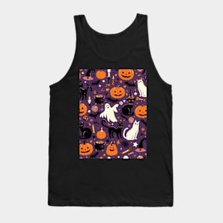 Retro Halloween Pattern Tank Top